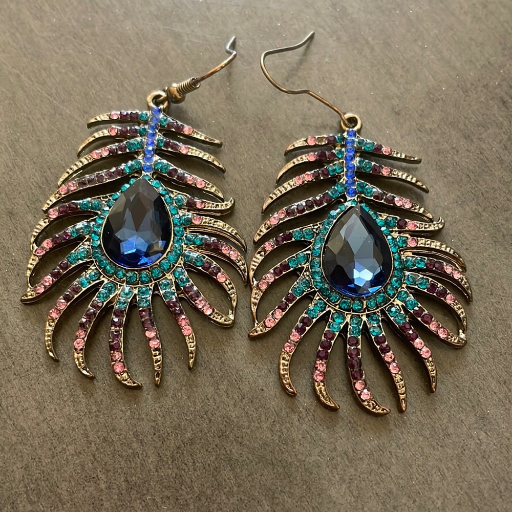 Peacock Feather Earrings